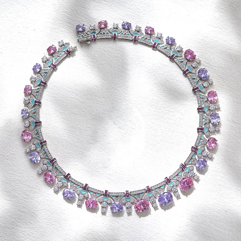 Evening chain, gold-plated enamel heavy industrial texture, women's banquet dress accessories