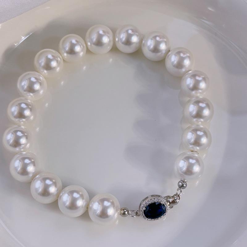 S925 Sterling Silver White Pearl, Bracelet Female Natural Australian Mother Shell Suitable for Graduation Ceremony, Birthday Gift, Mother's Day Gift