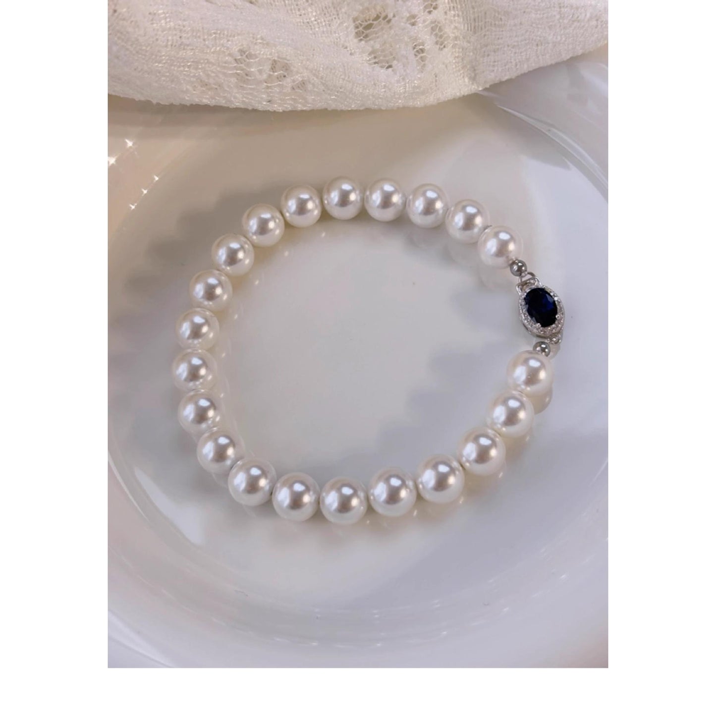 S925 Sterling Silver White Pearl, Bracelet Female Natural Australian Mother Shell Suitable for Graduation Ceremony, Birthday Gift, Mother's Day Gift