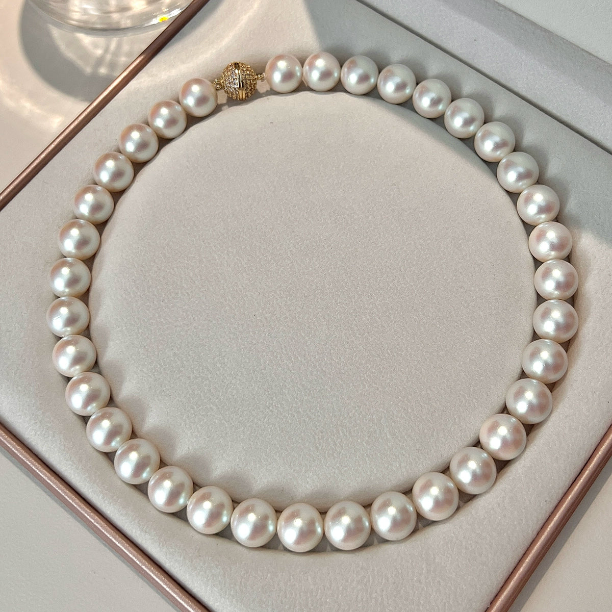 Clean & High-End Version 10mm Pink Pearl Necklace – High-End Women’s Clavicle Chain