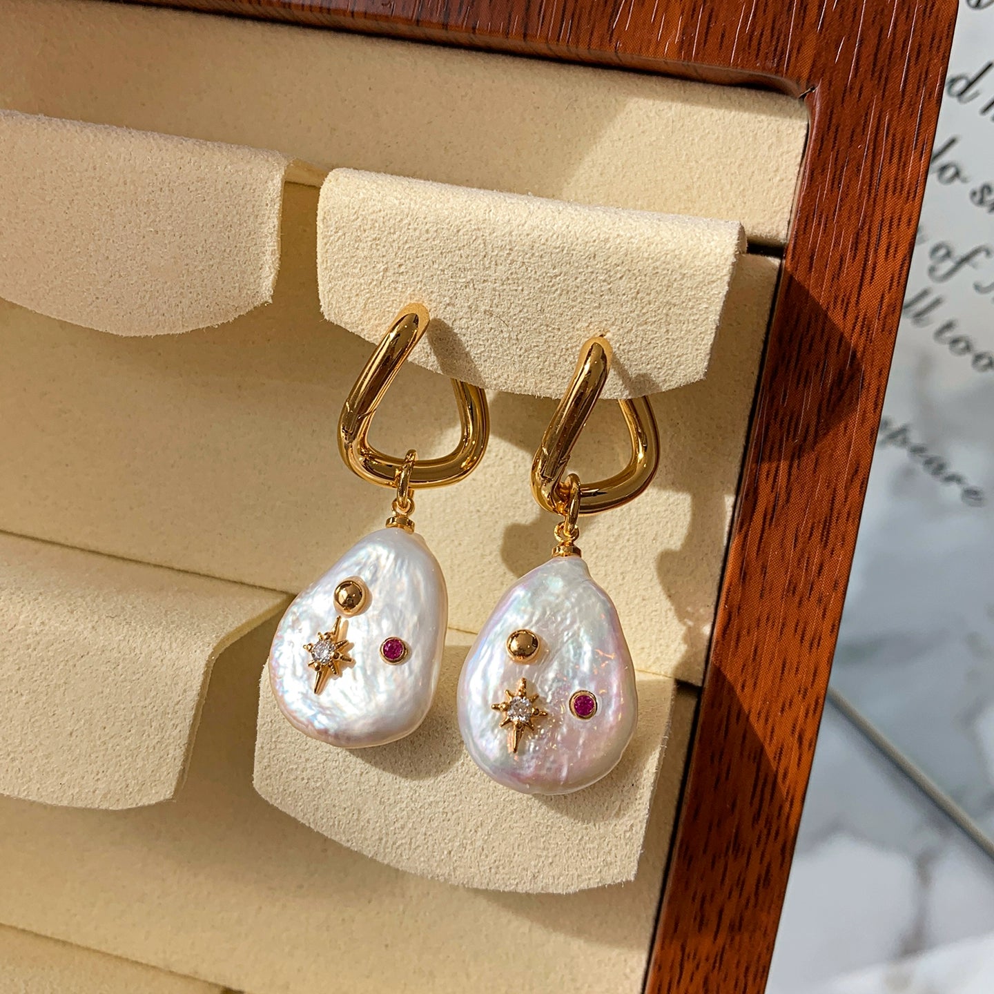 Long Baroque Pearl Earrings | 2025 New Trend for Women | High-End Large Design | Golden Autumn & Winter Earrings