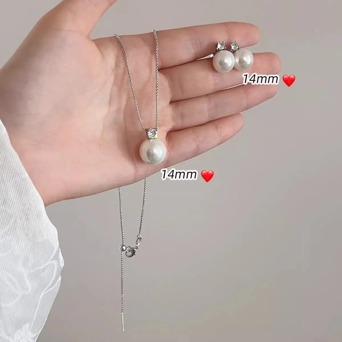 Princess Style Single Pearl Pendant Necklace for Women, French Elegant Clavicle Chain, Luxury Pearl Jewelry