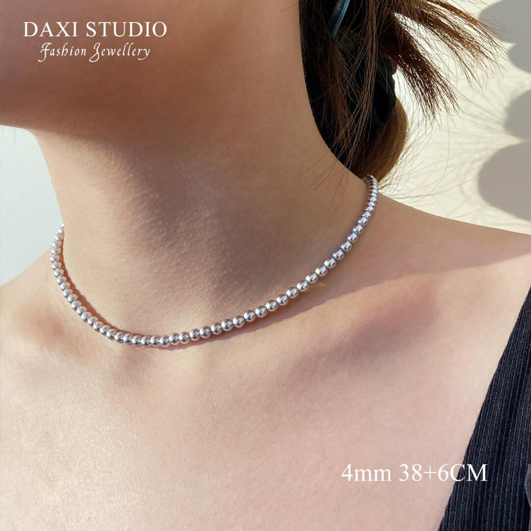 Gray pearl necklace high cold temperament high sense necklace
