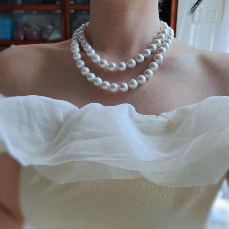 36Inch beads, white pearl necklace 12mm various ways to wear, suitable for autumn, winter, birthday gifts, wedding anniversaries