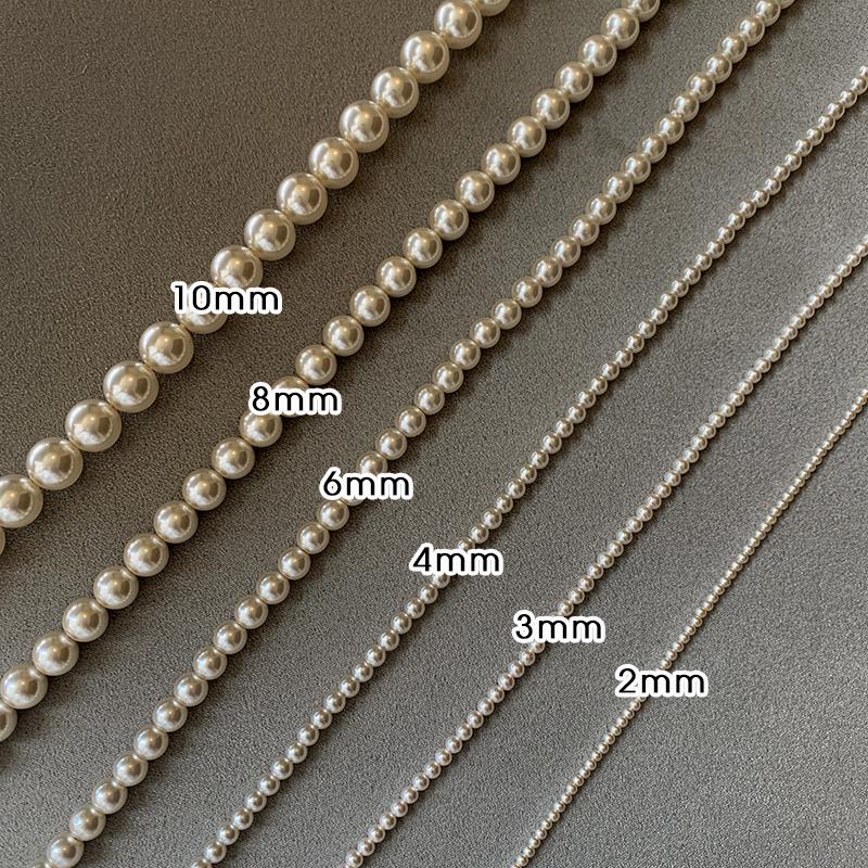 Baby Aurora Fine 2mm Millet Bead Pearl Necklace Female