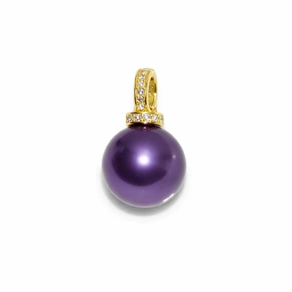 Pearl pendant 12mm 14mm, white, gold single pearl pendant, necklace can match with necklace, bracelet etc, without chain