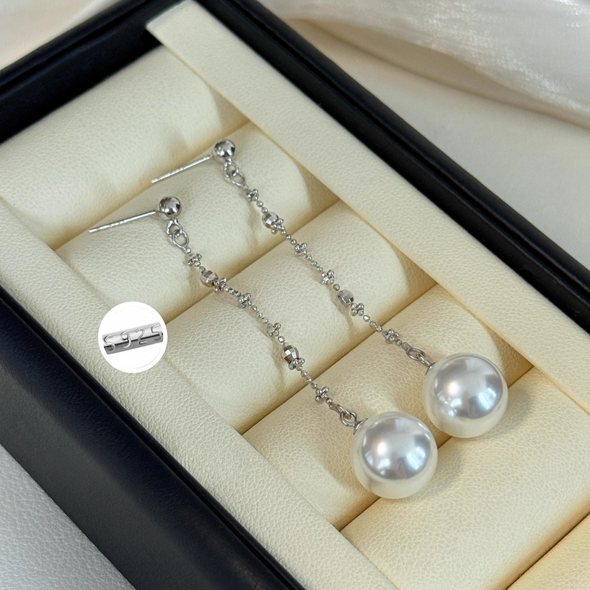 Gray Shell Pearl Earrings - Genuine Shell Pearl - Real Mother of Pearl Jewelry