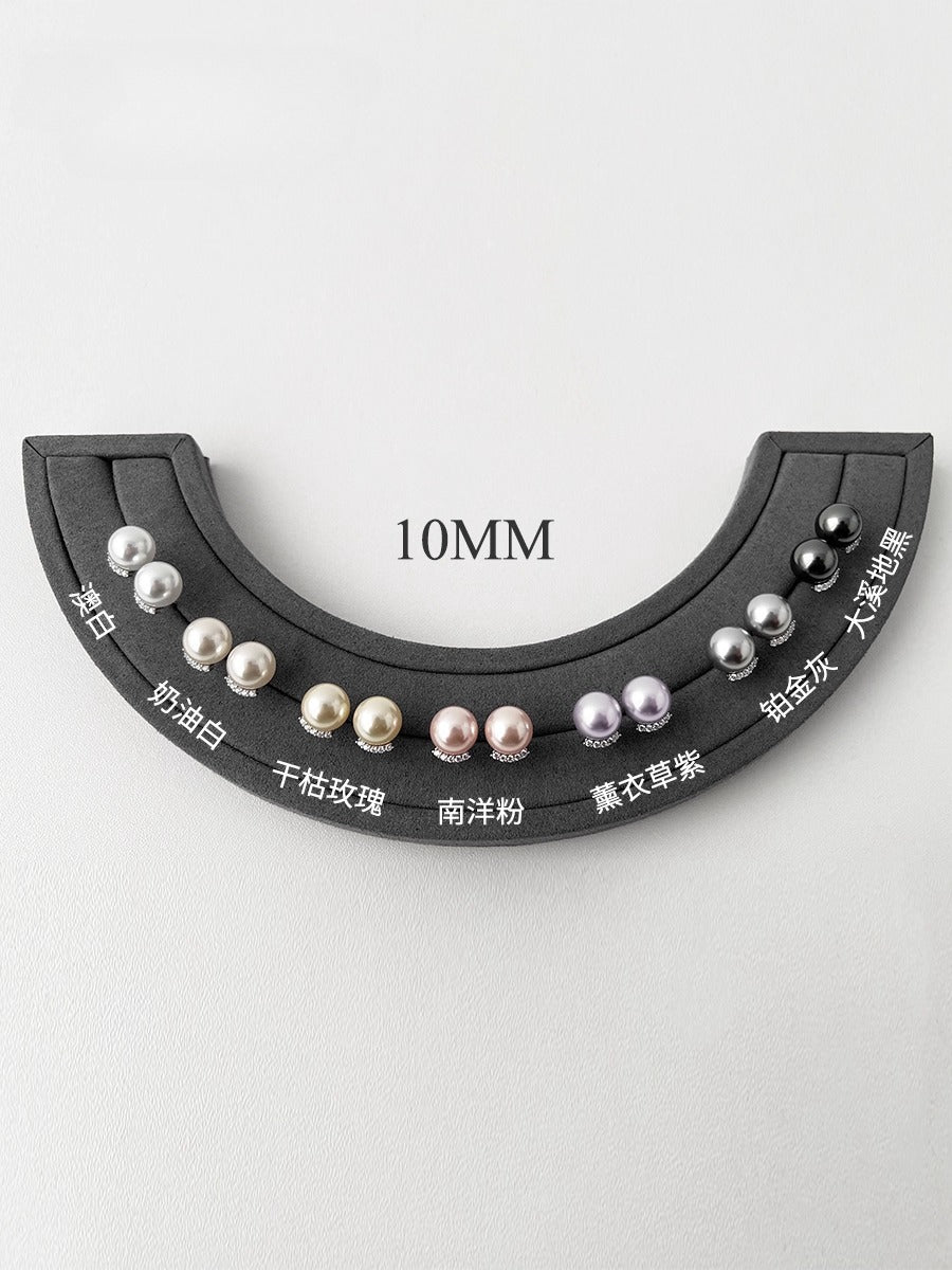 Simple Temperament Eyelash Pearl Stud Earrings | Milk White Pearl | Niche High-End Design | S925 Sterling Silver Earrings for Women