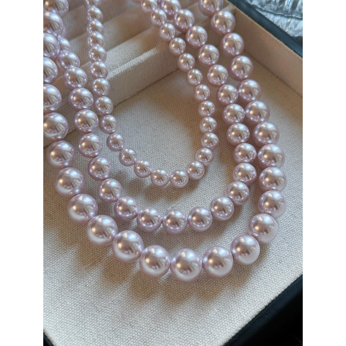 manta rose shell Pearl Necklace 4mm 6mm 8mm 10mm 12mm Manta Rose Birthday Gift for Women Holiday Gift Gentle Color