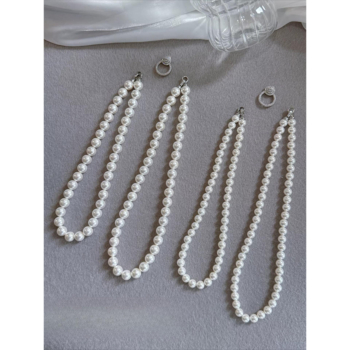 2 Layer Pearl Necklace Double Stack Light Luxury Niche Design 8mm 10mm Detachable Into 2 Separate Necklaces Multiple Ways To Wear Sweater Chain