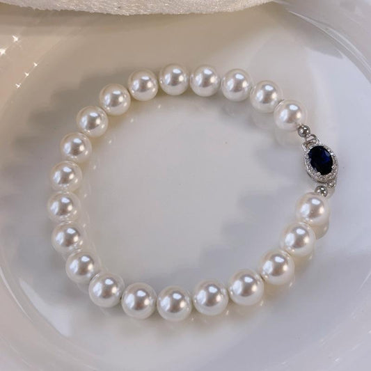 S925 Sterling Silver White Pearl, Bracelet Female Natural Australian Mother Shell Suitable for Graduation Ceremony, Birthday Gift, Mother's Day Gift