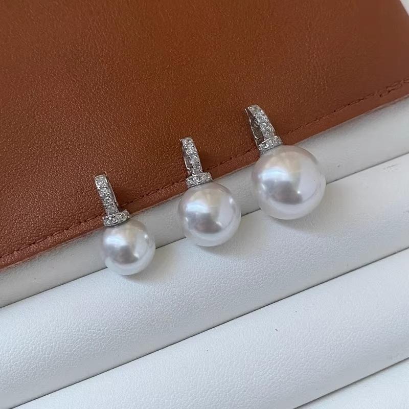 Pearl pendant 12mm 14mm, white, gold single pearl pendant, necklace can match with necklace, bracelet etc, without chain