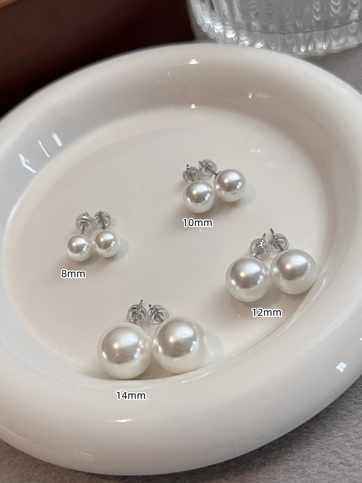 Aobai Pearl Stud Earrings for Women | 12mm Genuine S925 Silver Needle | 2025 Trendy High-End Light Luxury | Niche Temperament Design