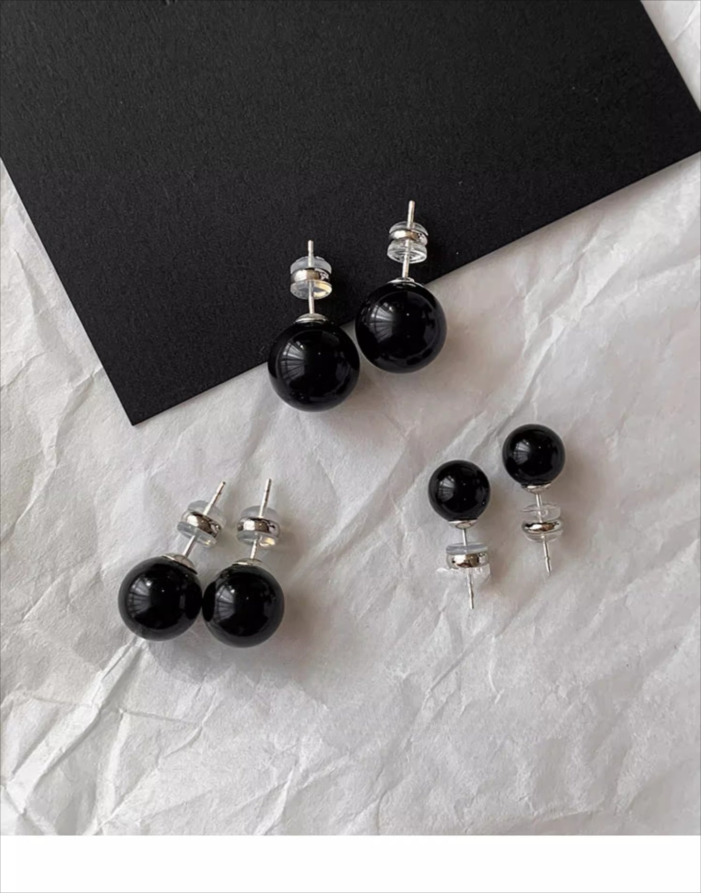 Black Pearl Stud Earrings for Women | 2025 New High-End Light Luxury | Exquisite Niche Design | Temperament Atmospheric Earrings