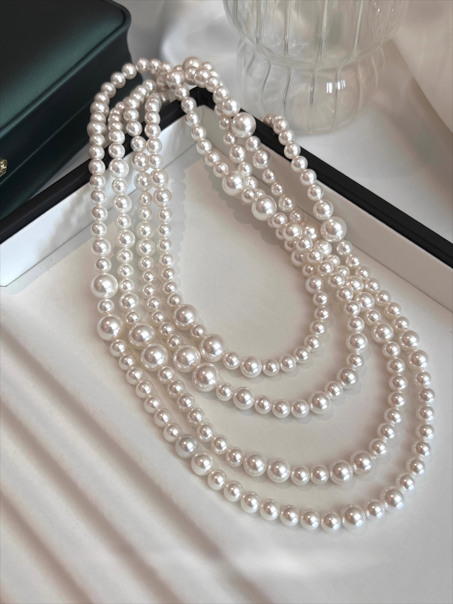 Dai Ao White Pearl Necklace | Long Multi-Layer Stacking Design | 2025 New Women's Trend | Genuine Hepburn Style | Light Luxury French Niche Jewelry