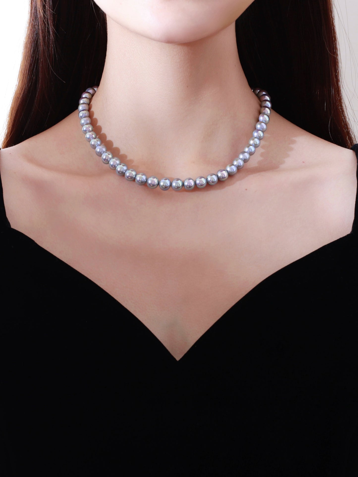 Tahitian Malachite Green Pearl Necklace – Women's Popular Niche Black/Gray Collarbone Chain