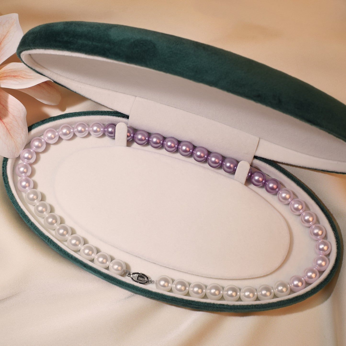 8-10Mm point mother shell pearl necklace butterfly queen series gradual change purple elf neck chain collarbone chain