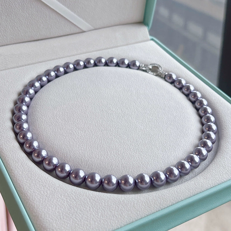 Purple Pearl Necklace – Women's Autumn/Winter Sweater Chain, Popular Niche Neck & Collarbone Chain