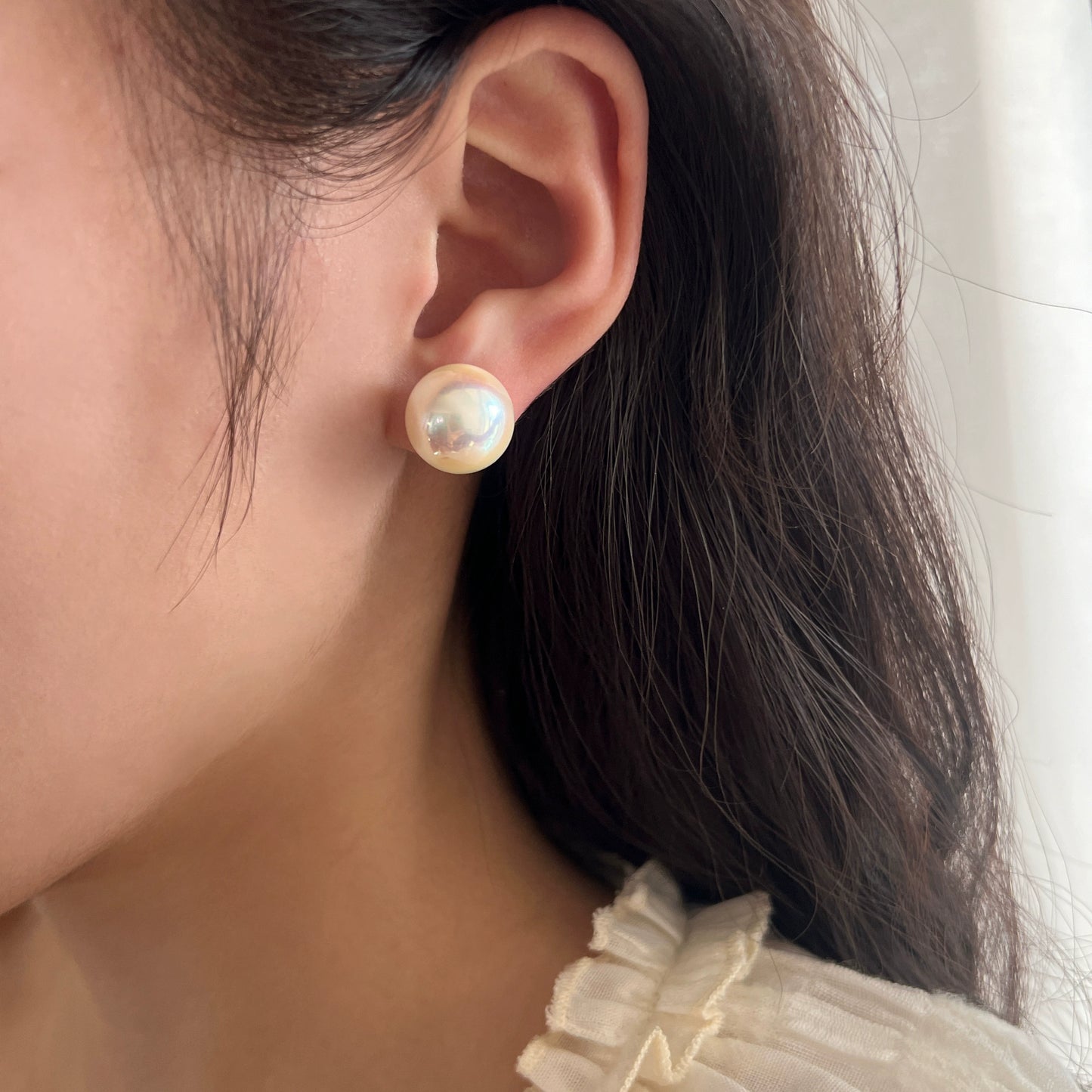 Pink and White Pearl Stud Earrings | 2025 New Women's High-End French Design | S925 Sterling Silver | Exquisite Temperament Jewelry