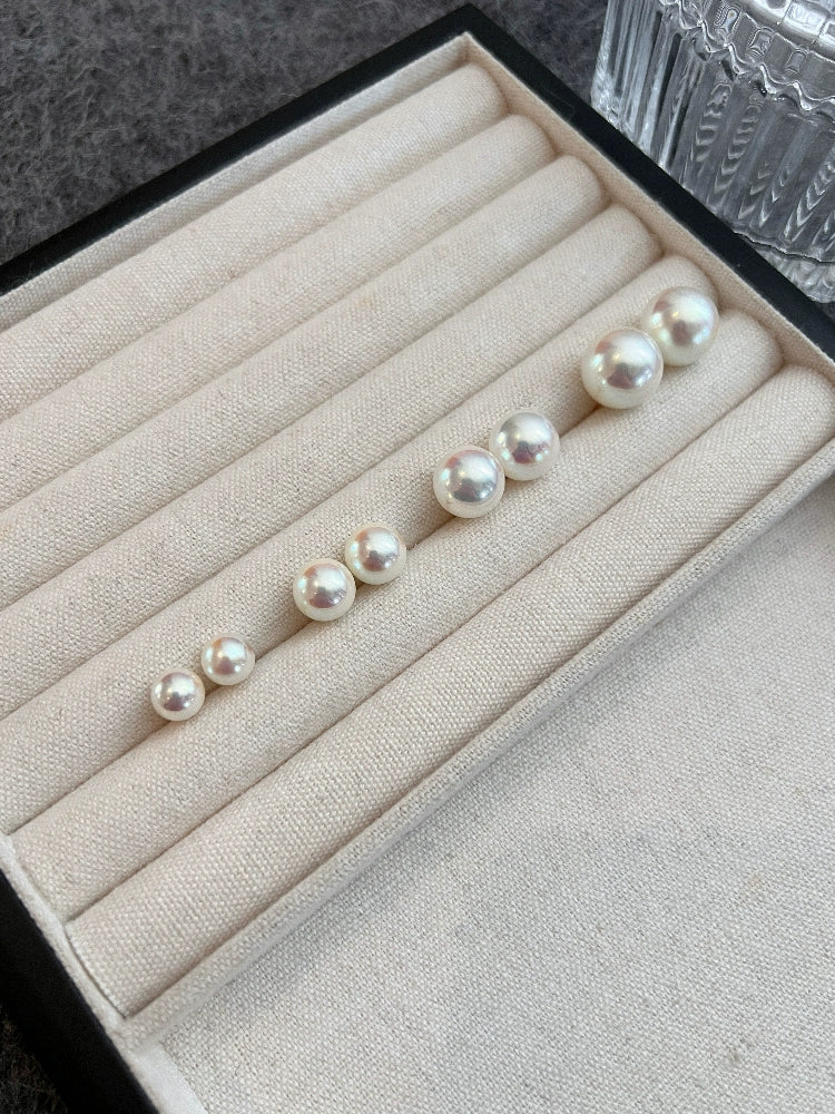 Pink and White Pearl Stud Earrings | 2025 New Women's High-End French Design | S925 Sterling Silver | Exquisite Temperament Jewelry