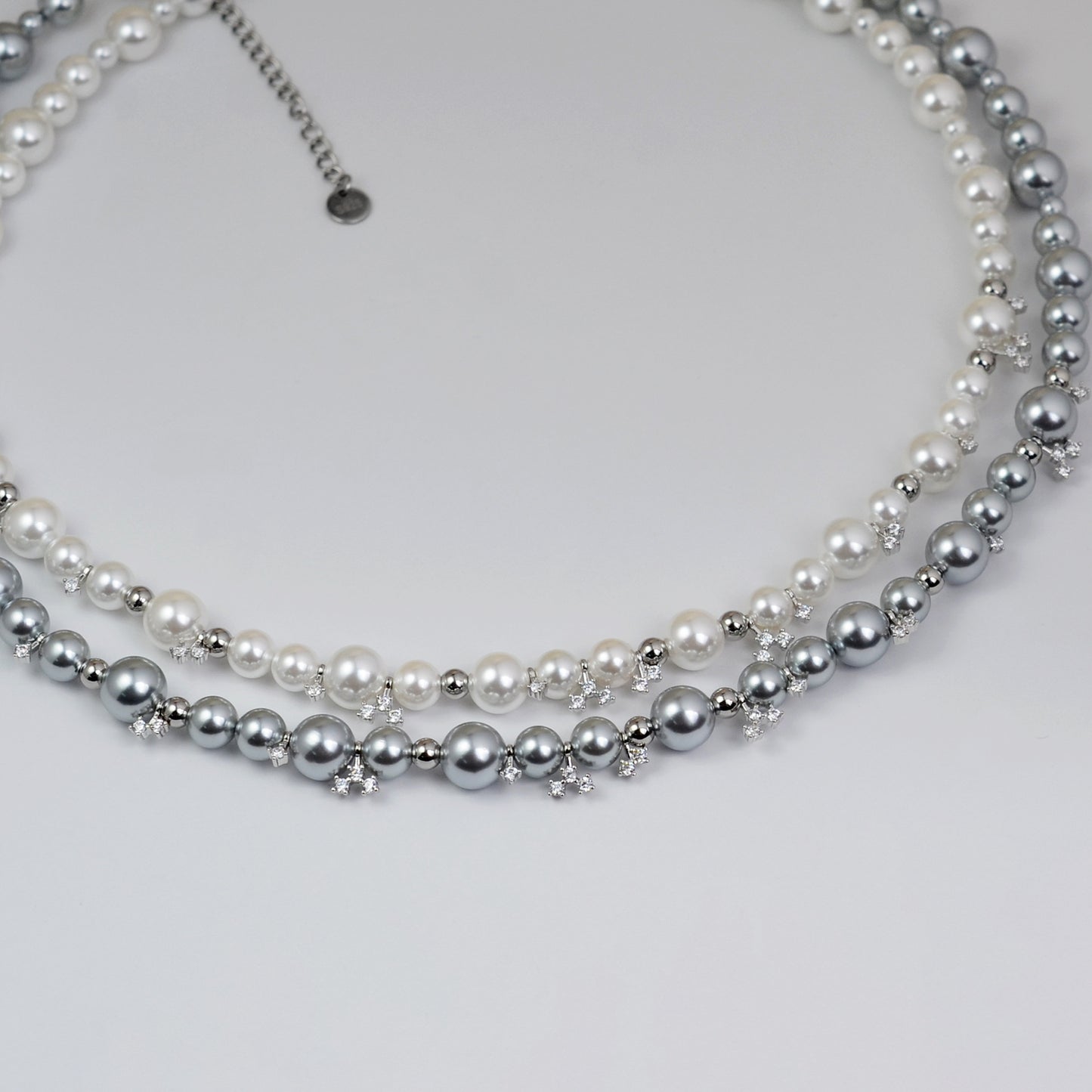 Bubble Sugar Cube Necklace Deep Sea Mother Shell Pearl Light Luxury Premium Clavicle Chain 6mm