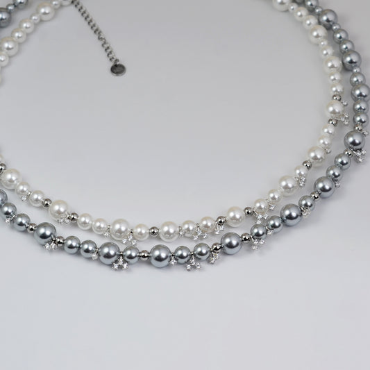 Bubble Sugar Cube Necklace Deep Sea Mother Shell Pearl Light Luxury Premium Clavicle Chain 6mm