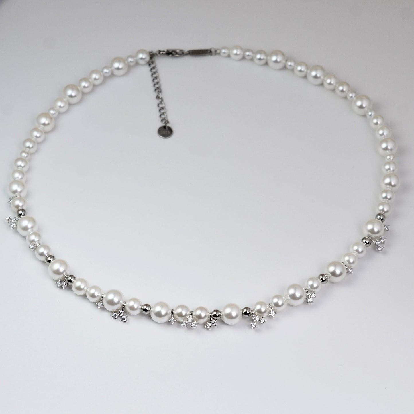 Bubble Sugar Cube Necklace Deep Sea Mother Shell Pearl Light Luxury Premium Clavicle Chain 6mm