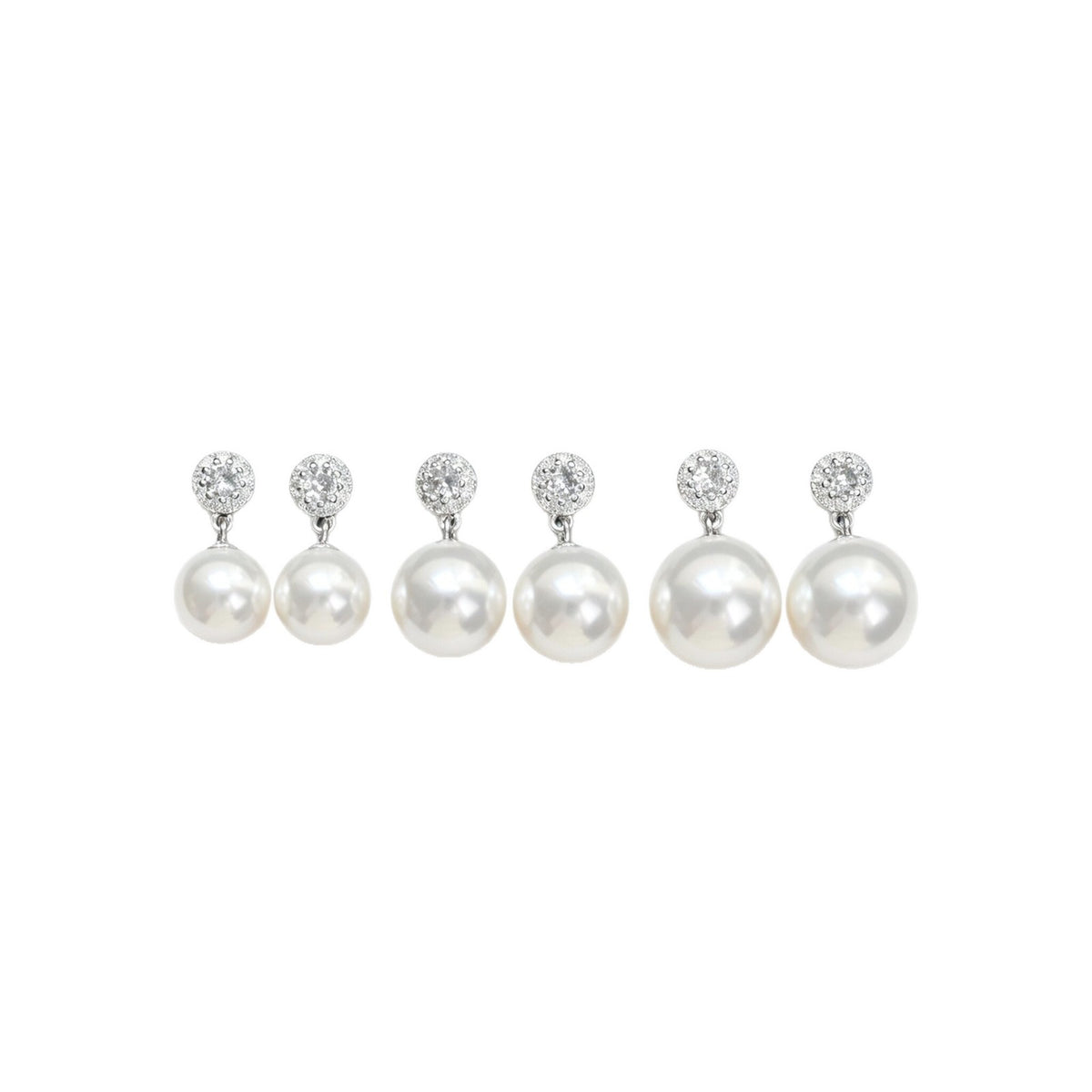 Celeste Pavé Pearl Drop Earrings