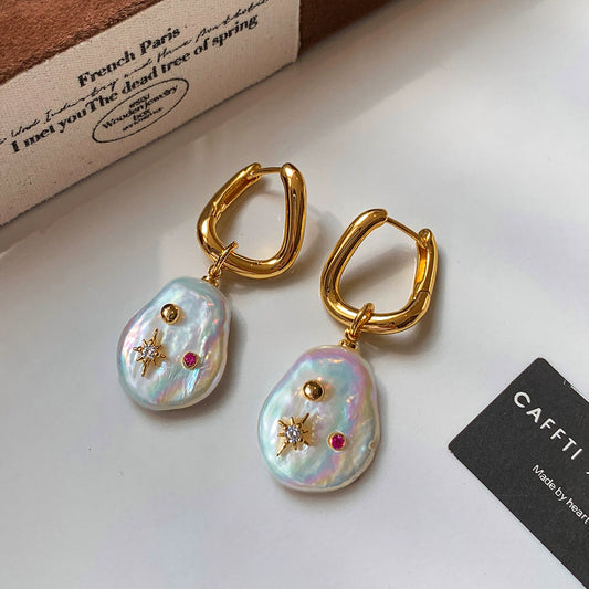 Long Baroque Pearl Earrings | 2025 New Trend for Women | High-End Large Design | Golden Autumn & Winter Earrings