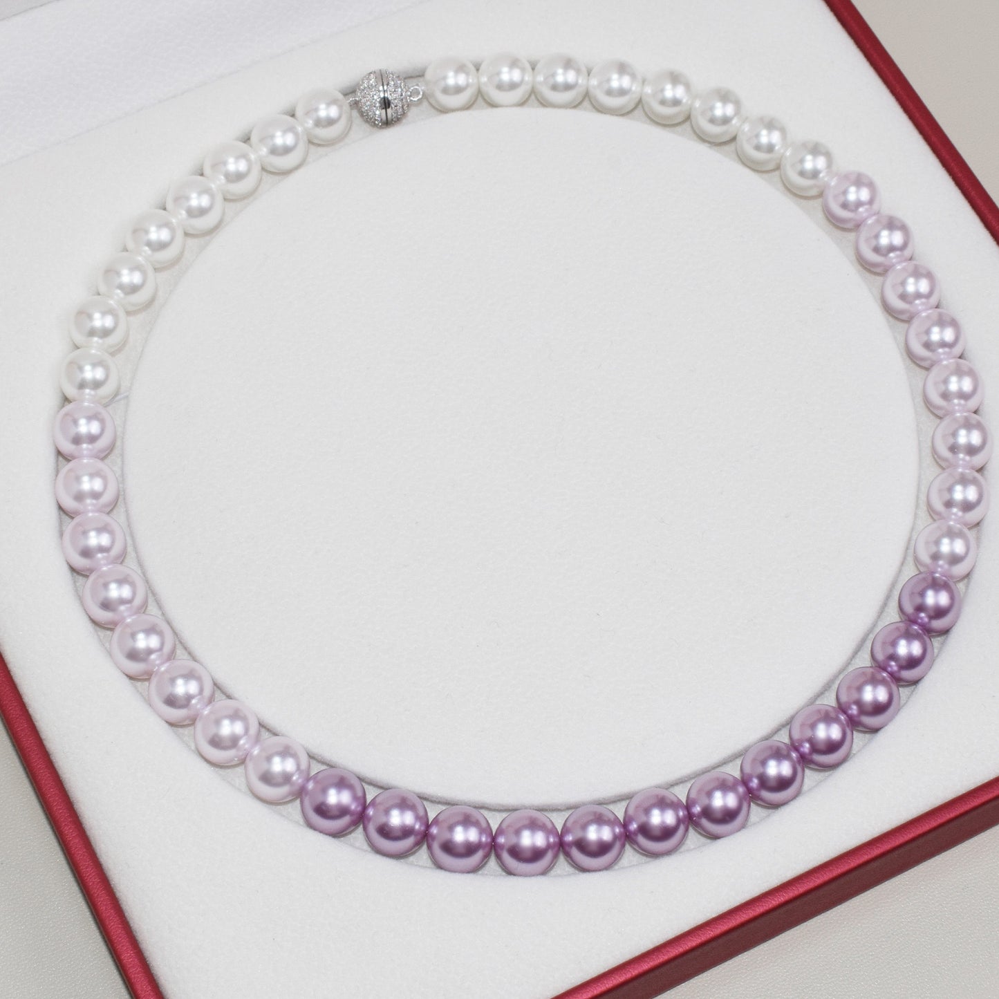 8-10Mm point mother shell pearl necklace butterfly queen series gradual change purple elf neck chain collarbone chain
