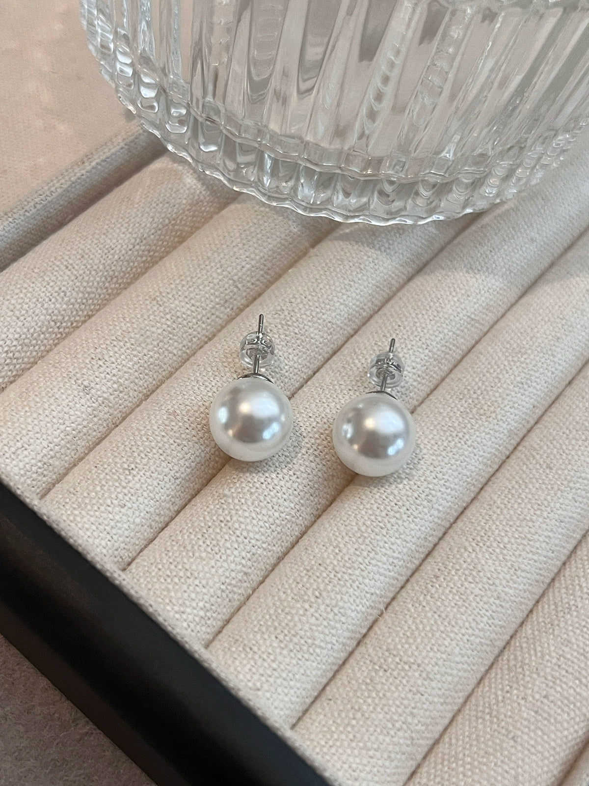 Aobai Pearl Stud Earrings for Women | 12mm Genuine S925 Silver Needle | 2025 Trendy High-End Light Luxury | Niche Temperament Design