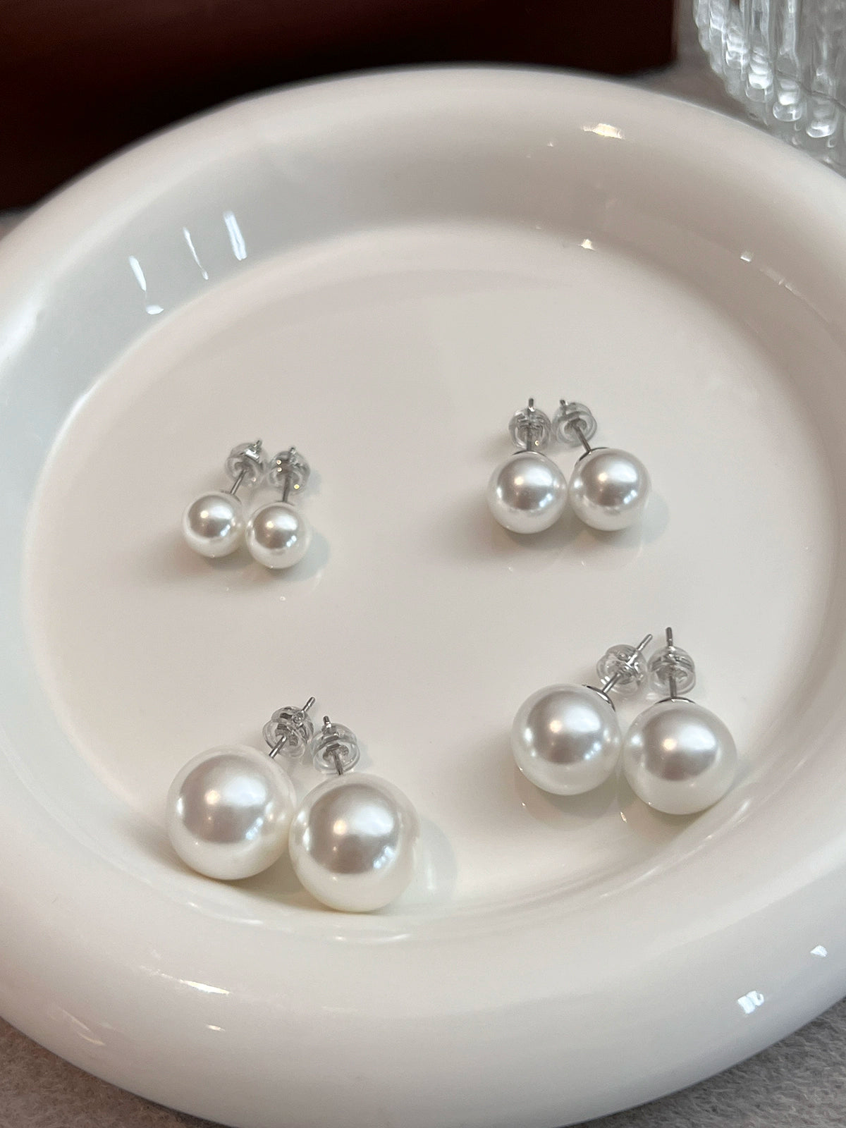 Aobai Pearl Stud Earrings for Women | 12mm Genuine S925 Silver Needle | 2025 Trendy High-End Light Luxury | Niche Temperament Design