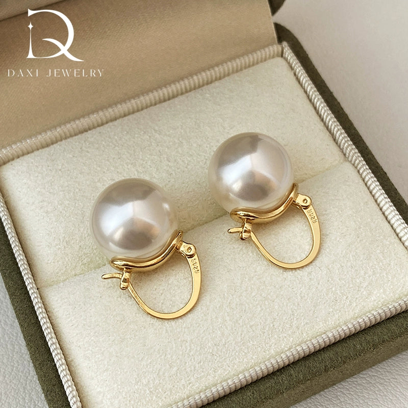 Bucket Pearl Oversized Earrings | S925 Silver Teapot Ear Buckle | High-End Light Luxury Design | Popular Women's Earrings