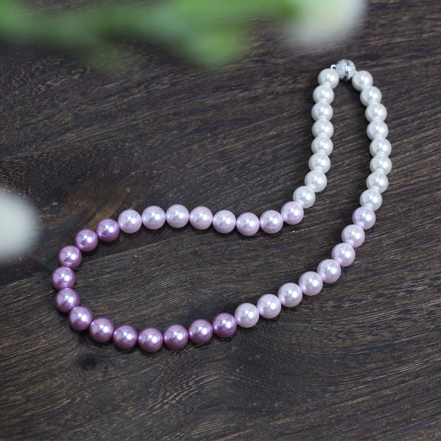8-10Mm point mother shell pearl necklace butterfly queen series gradual change purple elf neck chain collarbone chain