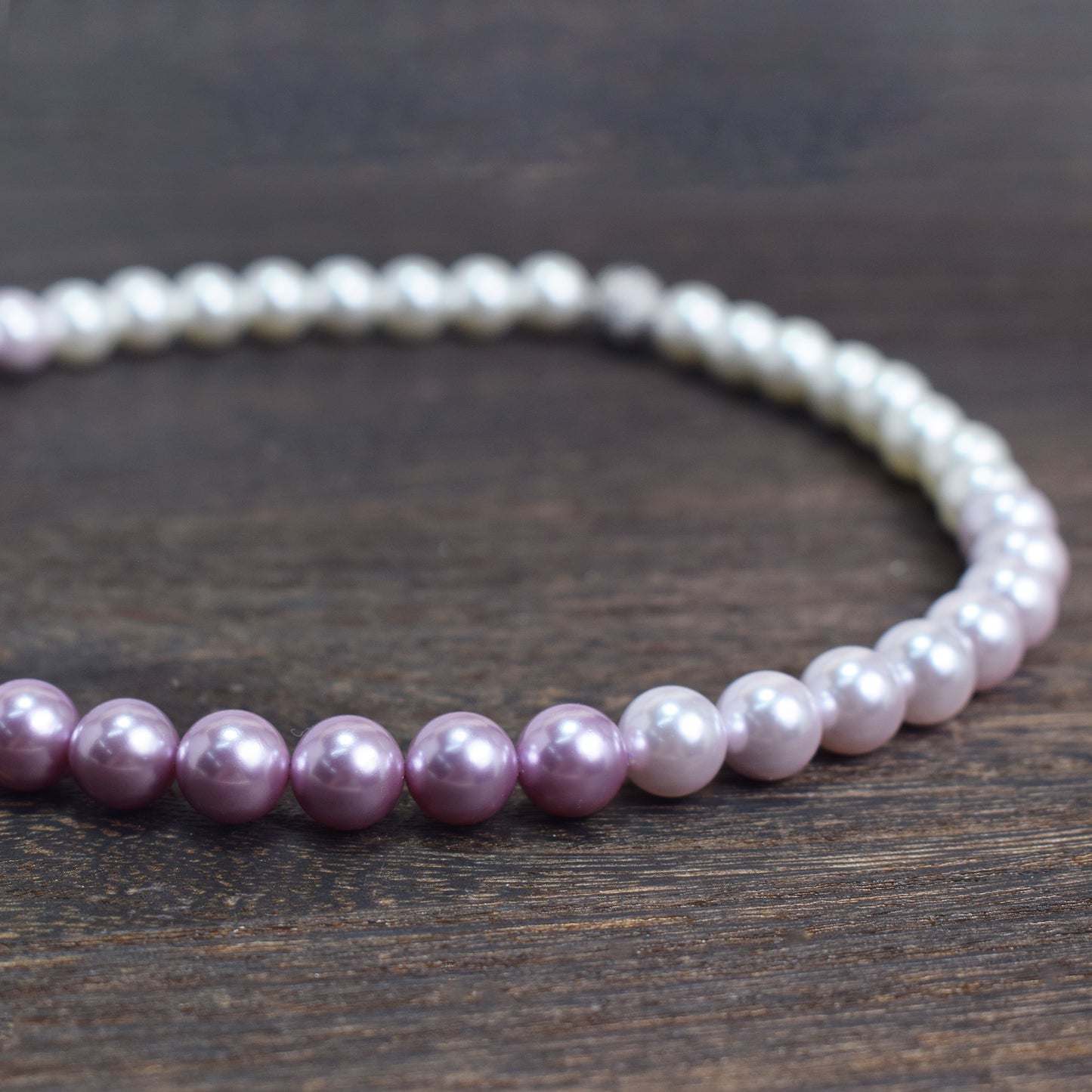 8-10Mm point mother shell pearl necklace butterfly queen series gradual change purple elf neck chain collarbone chain