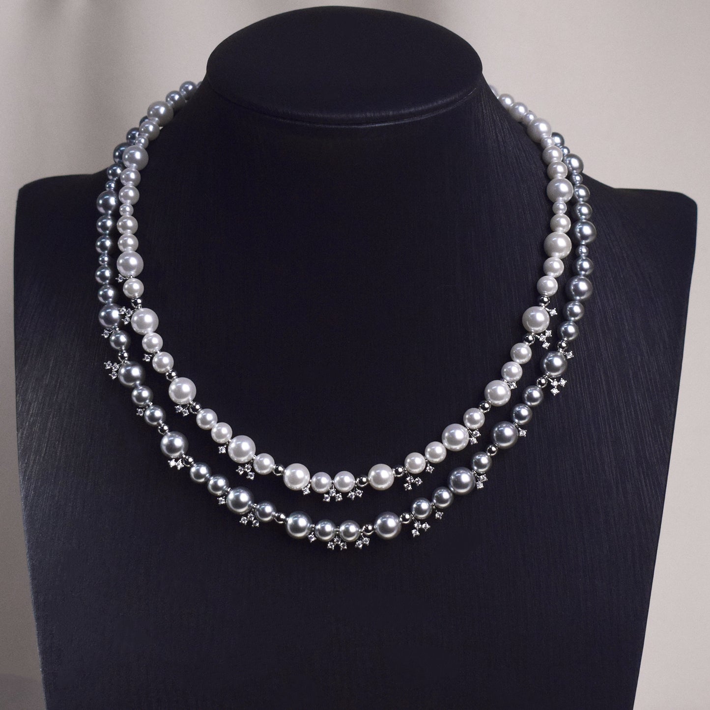 Bubble Sugar Cube Necklace Deep Sea Mother Shell Pearl Light Luxury Premium Clavicle Chain 6mm