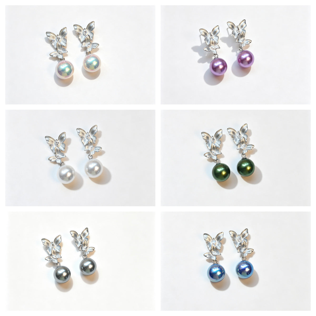 Mariposa Butterfly Pearl Drop Earrings