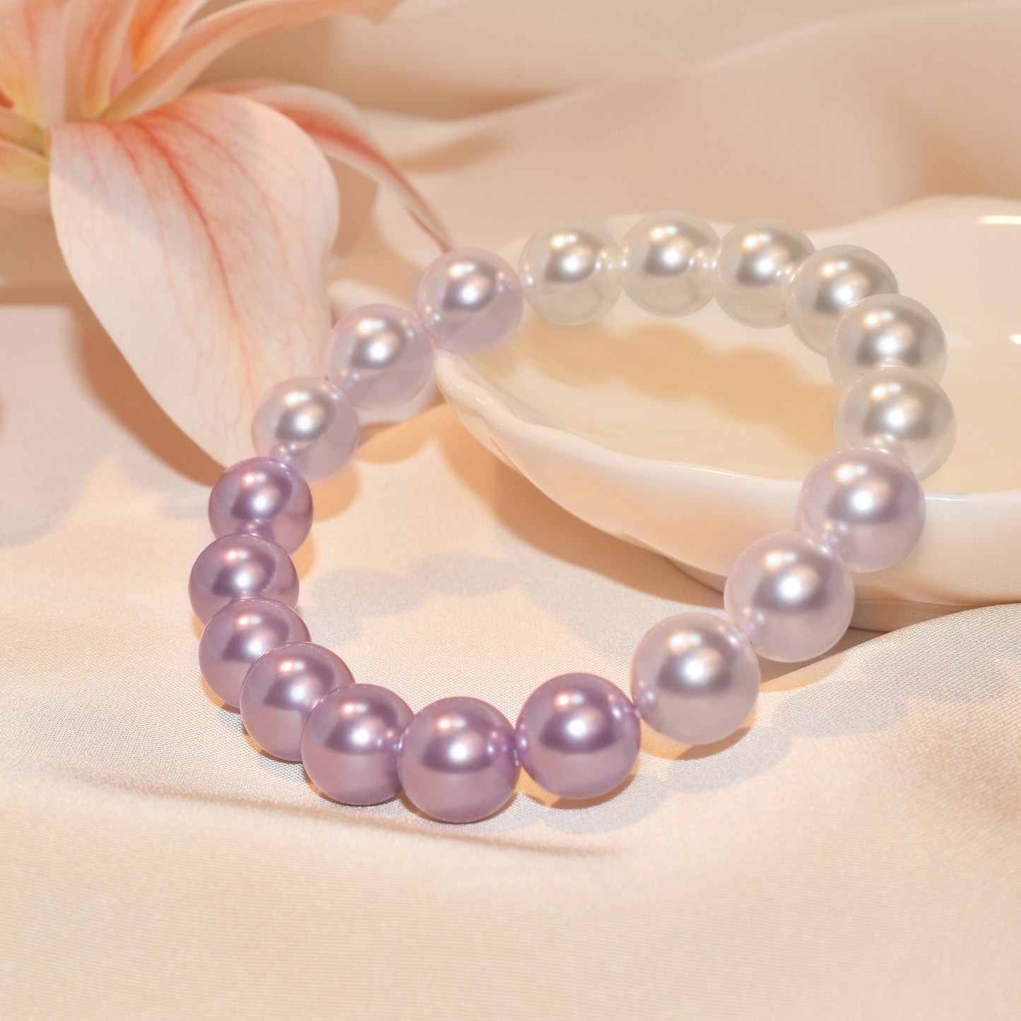 8-10Mm point mother shell pearl necklace butterfly queen series gradual change purple elf neck chain collarbone chain