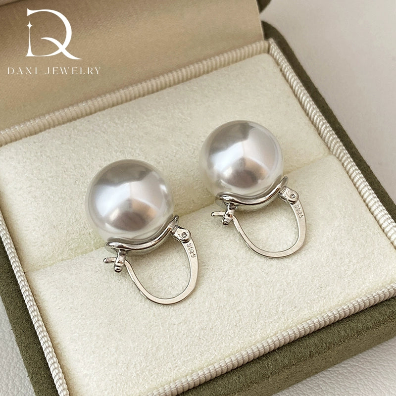 Bucket Pearl Oversized Earrings | S925 Silver Teapot Ear Buckle | High-End Light Luxury Design | Popular Women's Earrings