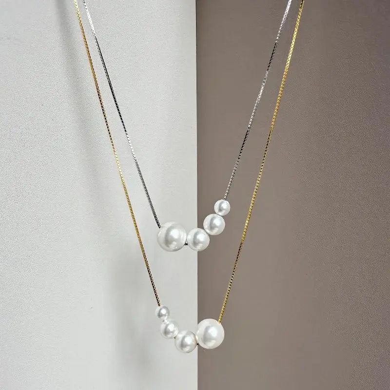 Smiling Pearl Necklace, Shell Pearl Necklace, Light Luxury, Niche Style, Sweater Chain, High-end Simplicity