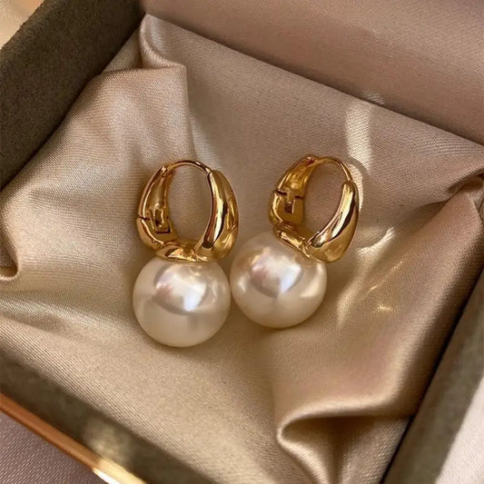 French style luxury drop earrings, bucket beads, shell pearl  earrings  gift for wedding party