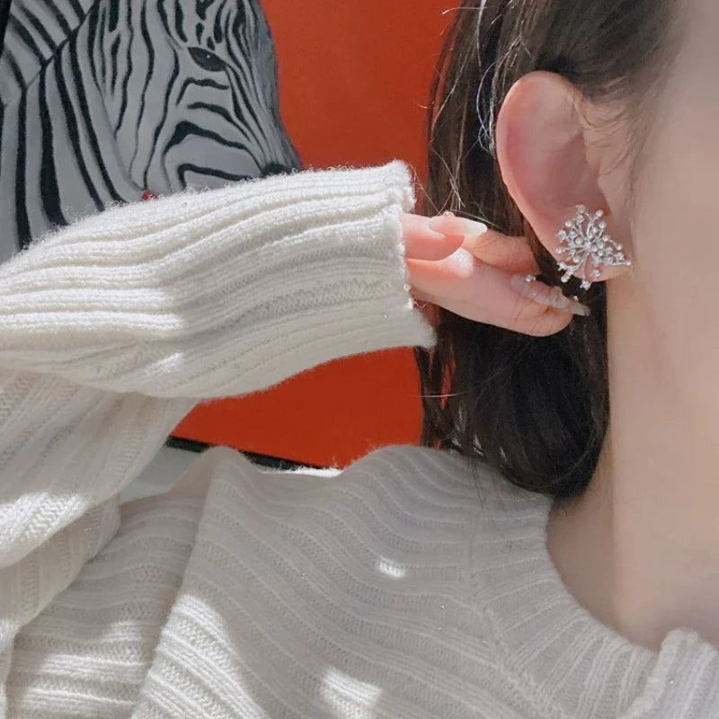 Snowflake Pearl & CZ Stud Earrings – Elegant Winter Inspired Jewelry | Luxe Daily Wear