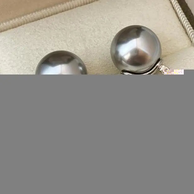HOT Bucket shell Pearl Earrings, Premium Light Luxury  Teapot Ear Buckle · [Gold Bucket Ear Buckle] 14mm Cream White