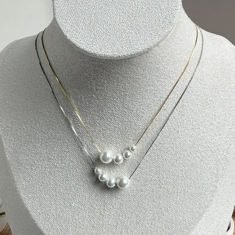 Smiling Pearl Necklace, Shell Pearl Necklace, Light Luxury, Niche Style, Sweater Chain, High-end Simplicity