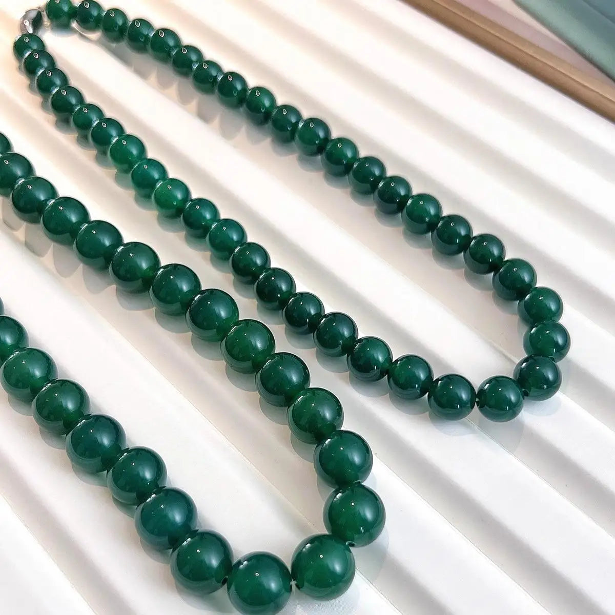 chalcedony necklace, sterling silver button neck chain, collarbone chain, summer sweater chain, women's