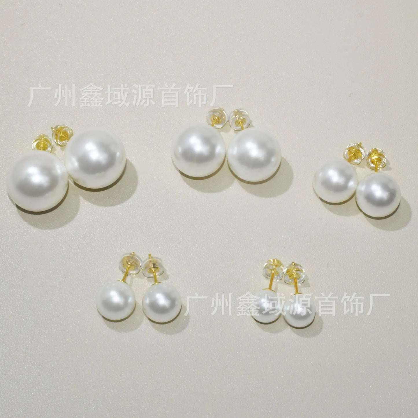 Pearl stud earrings, Mother's Day gift, basic model, suitable for work, party, outdoor use, birthday gift.