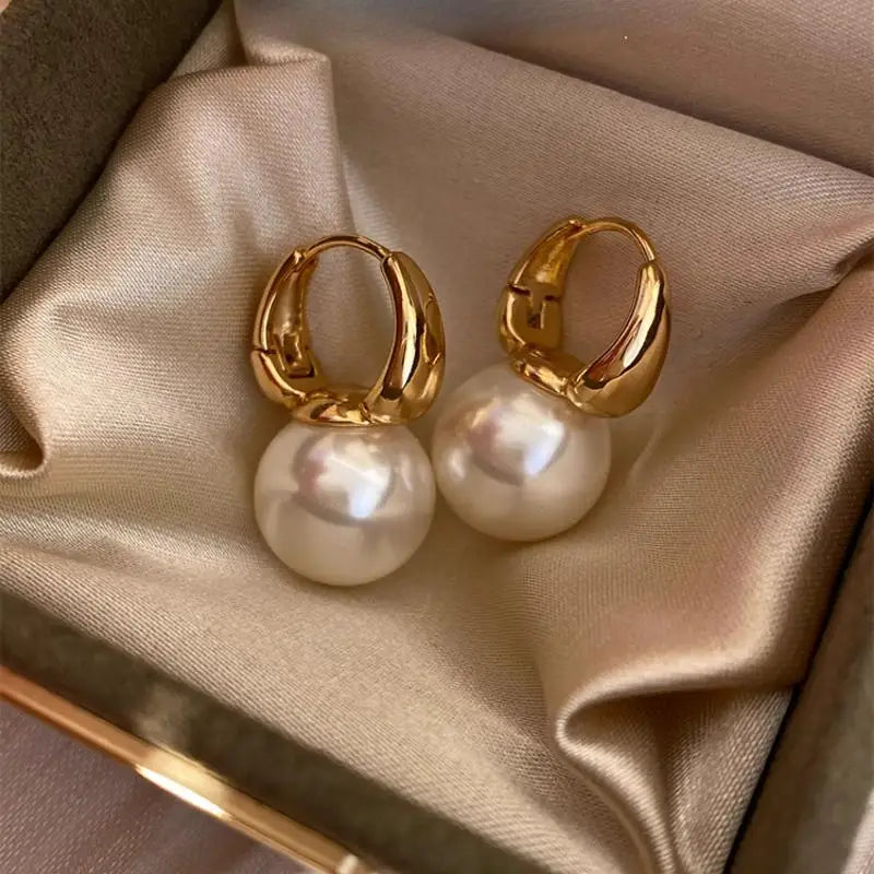 French style luxury drop earrings, bucket beads, shell pearl  earrings  gift for wedding party