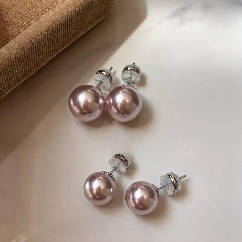 925 Manta Rose Pearl Earrings 925 Silver Women Light Luxury Elegant Bead Stud Earrings Gentle Style Accessories
