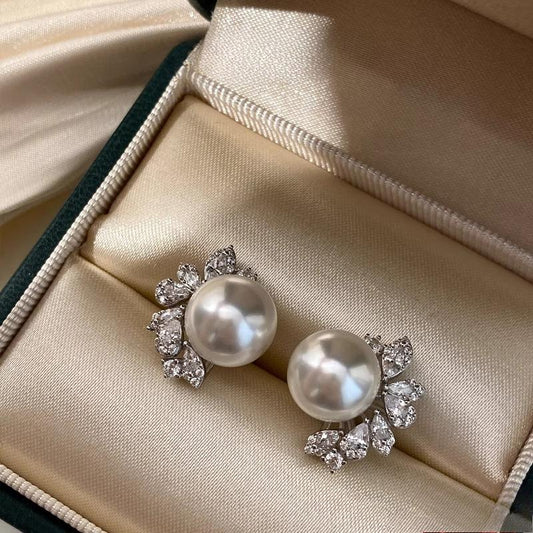 10mm Mother of Pearl Earrings - Niche Luxury Stud Earrings for Women