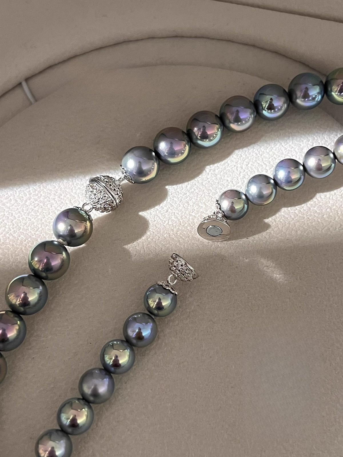 Tahitian Malachite Green Pearl Necklace – Women's Popular Niche Black/Gray Collarbone Chain